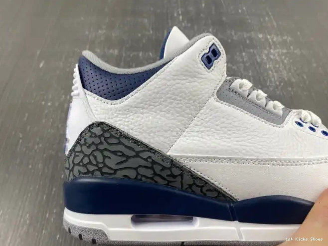 1st Kicks Jordan Air 3 Midnight CT8532-140 Navy 0527